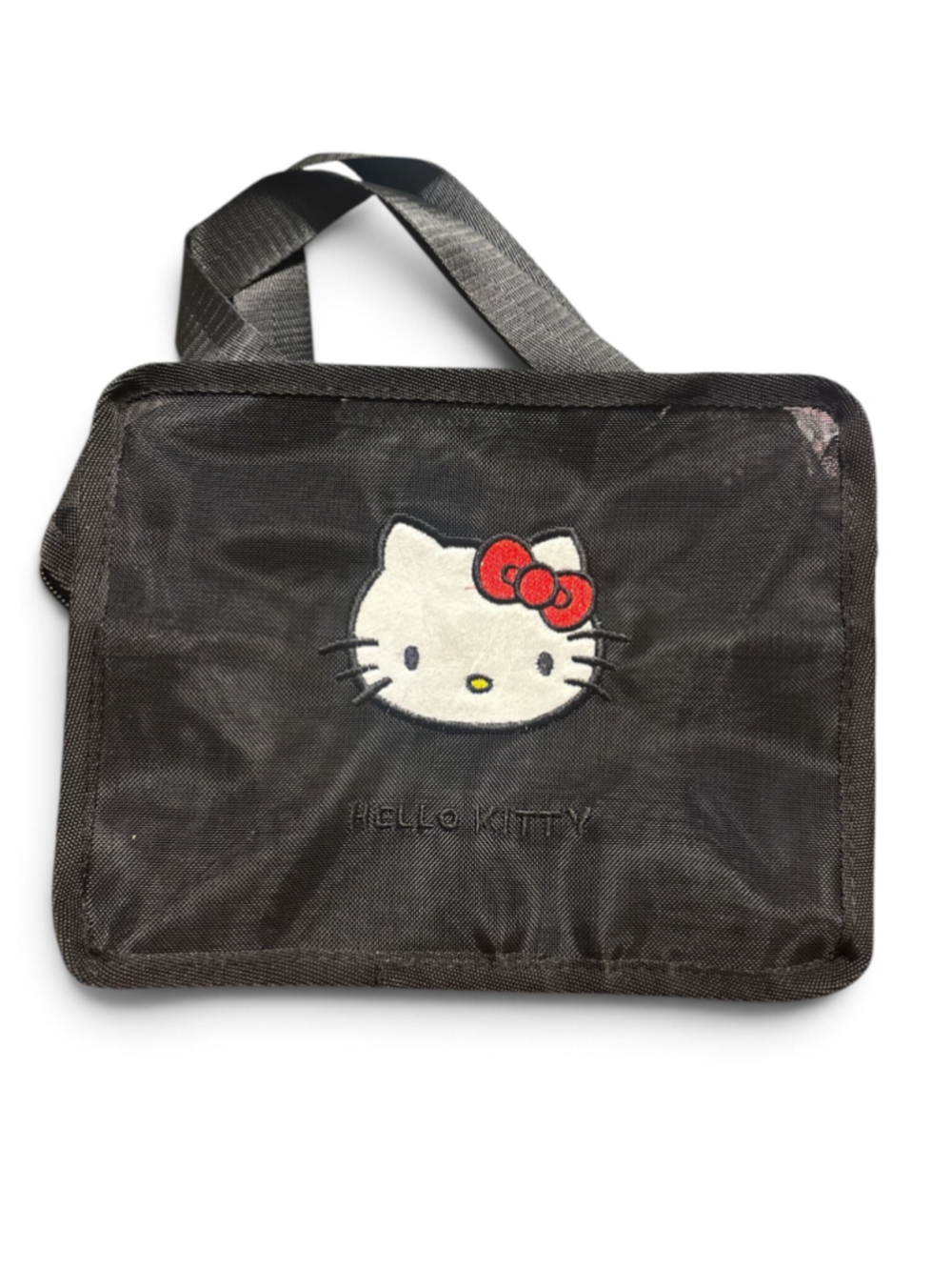 Hello Kitty Black Mesh Cosmetic Bag